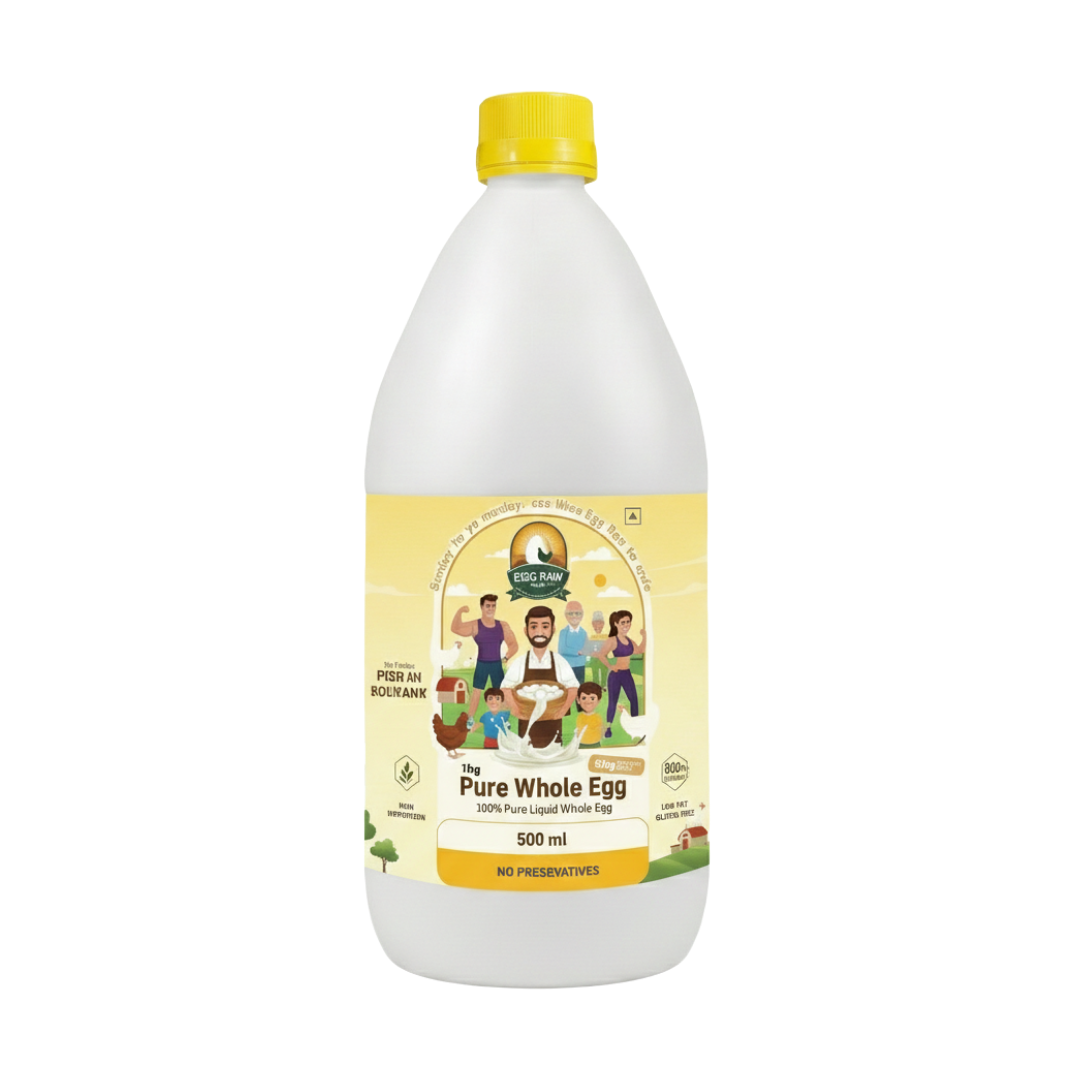 Pack of three EggRaw Pure Egg White (1 Litre) + 1 Whole Egg Free