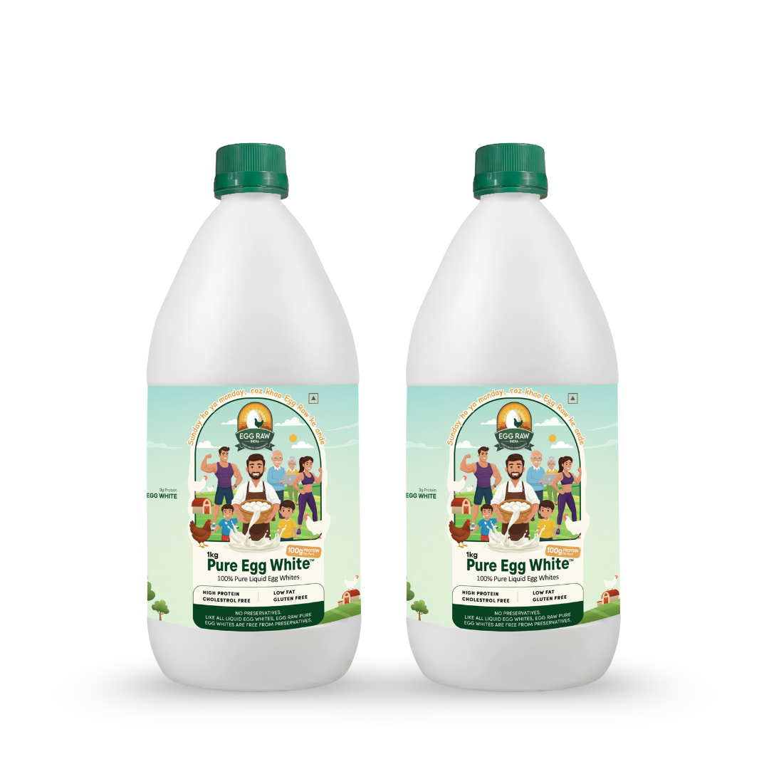Pack of two EggRaw Pure Egg White (1 Litre)