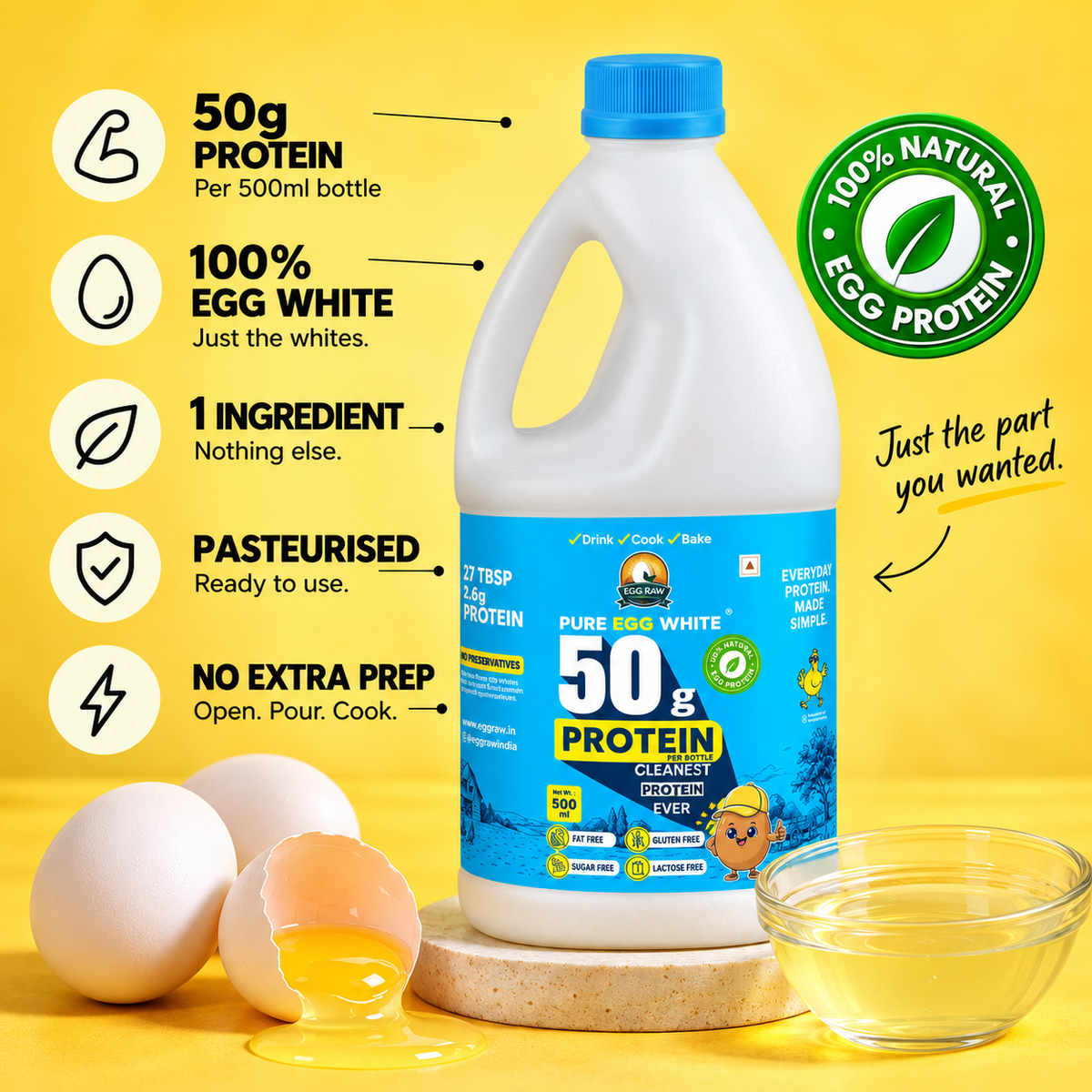 EggRaw Pure Egg White